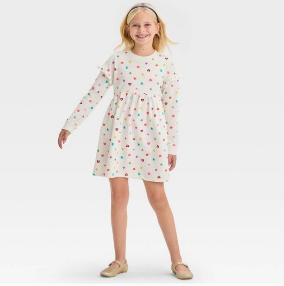 New Cat & Jack Conversation Hearts Valentines Dress